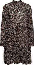 Kasally Amber Dress Knelang Kjole Multi/mønstret Kaffe*Betinget Tilbud