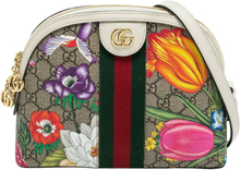 Pre-owned Multicolor GG Supreme Canvas and Leather Small Ophidia Flora Dome Bag