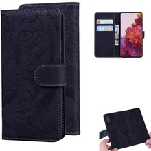 Wallet Stand Tiger Face Imprinting Læder Telefon Taske til Samsung Galaxy S21 Ultra 5G