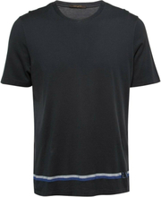 Louis Vuitton Dark Grey Cotton Jersey Stripe Detail T-Shirt