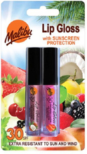 Malibu 2 pack Lip Gloss Coconut & Strawberry SPF30