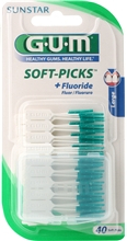 GUM Soft Picks Fluoride Large Rubber tip pick 40 stk/pakke