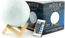Moon Lamp 3D Home Kids Decor Lighting Table Lamps Multi/mønstret Robetoy*Betinget Tilbud
