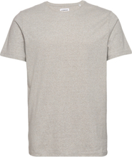 Mouliné O-Neck Tee S/S T-shirts Short-sleeved Grå Lindbergh*Betinget Tilbud