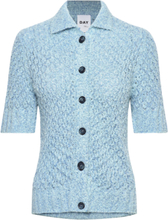 Willow - Refined Cotton Texture Tops Knitwear Cardigans Blue Day Birger Et Mikkelsen