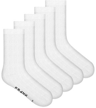 Frank Dandy Strumpor 5P Bamboo Socks Solid Vit Strl 36/40