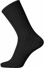 Egtved Strømper Wool No Elastic Rib Socks Sort Str 45/48