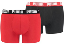 Puma 2P Basic Boxer Sort/Rød bomuld Small Herre