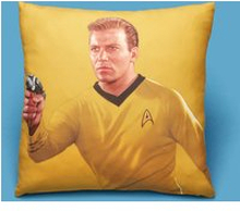 Captain Kirk Square Cushion - 40x40cm - Eco Friendly