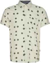 Shirt Tops Shirts Short-sleeved Green Blend