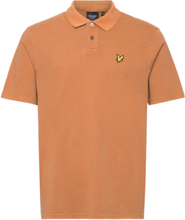 Pigment Dyed Polo Tops Polos Short-sleeved Orange Lyle & Scott