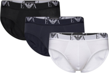 Men's Knit 3Pack Brief Underbukser Y-front Briefs White Emporio Armani