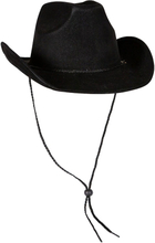 Cowboyhatt Svart Deluxe - One size