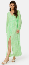 ONLY Onlamanda L/S Long Dress Summer Green AOP:Tan S