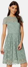 VILA Kalila Capsleeve Lace Dress Green Milieu XL