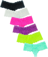 6-pack half string lace panties - 6 colors!
