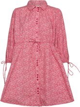 Poplin Mini Dress Kort Kjole Red By Ti Mo