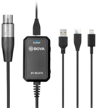 BOYA Mikrofonadapter XLR - USB-A/C & Lightning BY-BCA70 XLR