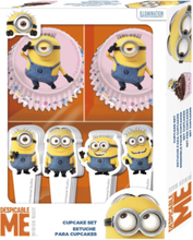 Minions Bakery Paper Topper - 24 Pcs Home Meal Time Party Supplies Cupcake & Muffin Tins Multi/mønstret Minions*Betinget Tilbud