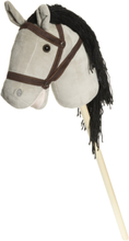 Hobby Horse, Grey, With Reins Toys Rocking Toys Grey Teddykompaniet