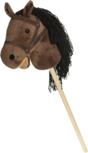 Hobby Horse, Brown, With Reins Toys Rocking Toys Brown Teddykompaniet