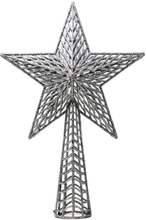 Silverfärgad Julgransstjärna med Glitter 27 cm