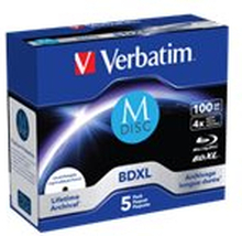Verbatim M-Disc - 1 x BD-R XL - 100 GB 4x - mustesuihkukäyttöön tarkoitettu tulostuspalkki - cd-levyt