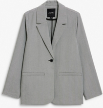Structured single breasted blazer - Grey