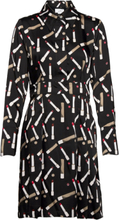 Pleated Shirt Dress Knælang Kjole Multi/patterned Victoria Beckham