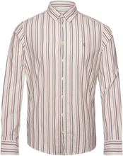 Cfanton Ls Bd Striped Oxford Shirt Tops Shirts Casual Pink Casual Friday