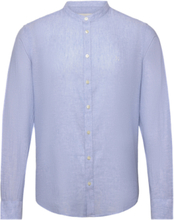 Cfanton 0053 Cc Ls Linen Mix Shirt Tops Shirts Casual Blue Casual Friday
