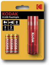 Kodak 9-LED Ficklampa Röd