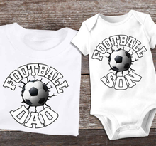 Vader zoon voetbal shirt