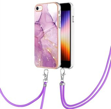 YB IMD Series-9 for iPhone SE (2022)/(2020)/8 /7 Electroplating Phone Case IMD Marble Pattern TPU B