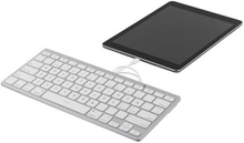 Deltaco Lightning Tastatur til iPad m. Nordisk Layout - Hvid / Sølv