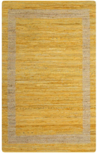 Håndlavet tæppe jute 120 x 180 cm gul