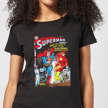 Justice League Who Is The Fastest Man Alive Cover Women's T-Shirt - Black - S