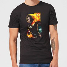 Captain Marvel Galactic Shine Men's T-Shirt - Black - S - Black