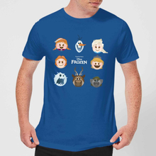 Disney Frozen Emoji Heads Men's T-Shirt - Royal Blue - S