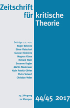 Zeitschrift für kritische Theorie / Zeitschrift für kritische Theorie, Heft 44/45