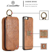 CaseMe Prime Læderpung med magnetisk Cover til iPhone 6/ iPhone 6s. - Brun