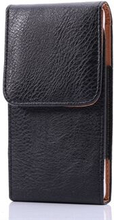 6,3 tommer Universal taske Litchi Skin PU læderetui med bælteclips til mænd, størrelse: 16,5 x 8,3 x