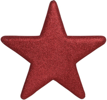 1x Grote rode glitter sterren kerstversiering/kerstdecoratie 40 cm