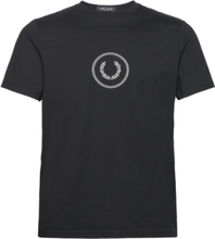 Circle Branding T-Shirt Tops T-Kortærmet Skjorte Black Fred Perry