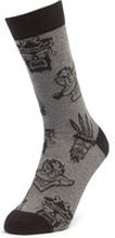 Men's Crash Bandicoot All Over Print Socks - Grey - UK 4-7.5