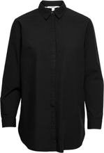 Long Blouse Made Of 100% Organic Cotton Tops Shirts Long-sleeved Black Esprit Casual