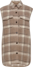 Jayden Shirt Vest Tops Overshirts Beige DESIGNERS, REMIX