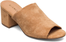 Biacate Mule Sandal Shoes Mules & Slip-ins Heeled Mules Beige Bianco*Betinget Tilbud