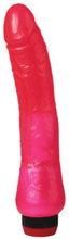 Slight Bend Lightly Veined Jelly Vibe - Rosa Vibrator