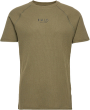 Halo Waffle Tee T-shirts Short-sleeved Grønn HALO*Betinget Tilbud
